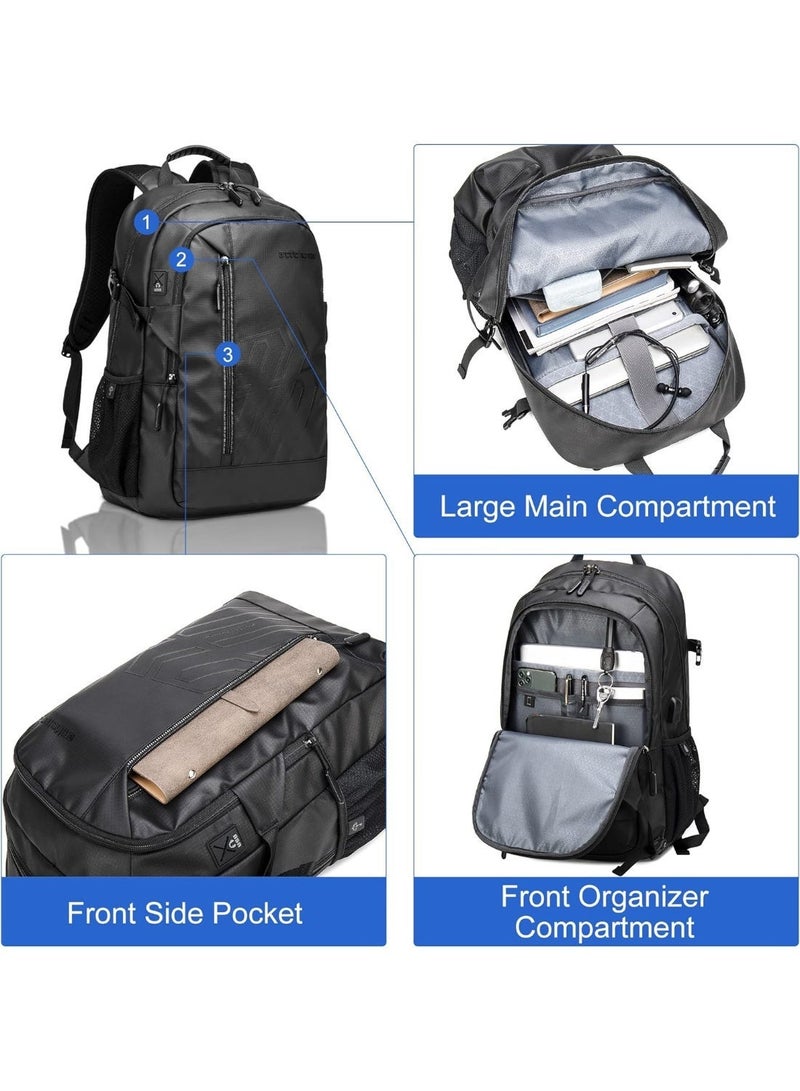 أركتيك هانتر حقيبة ظهر أركتيك هانتر لأجهزة الكمبيوتر المحمولة مقاس 15.6 بوصة مع جيب للأجهزة اللوحية ومنفذ شحن USB. - Image 3